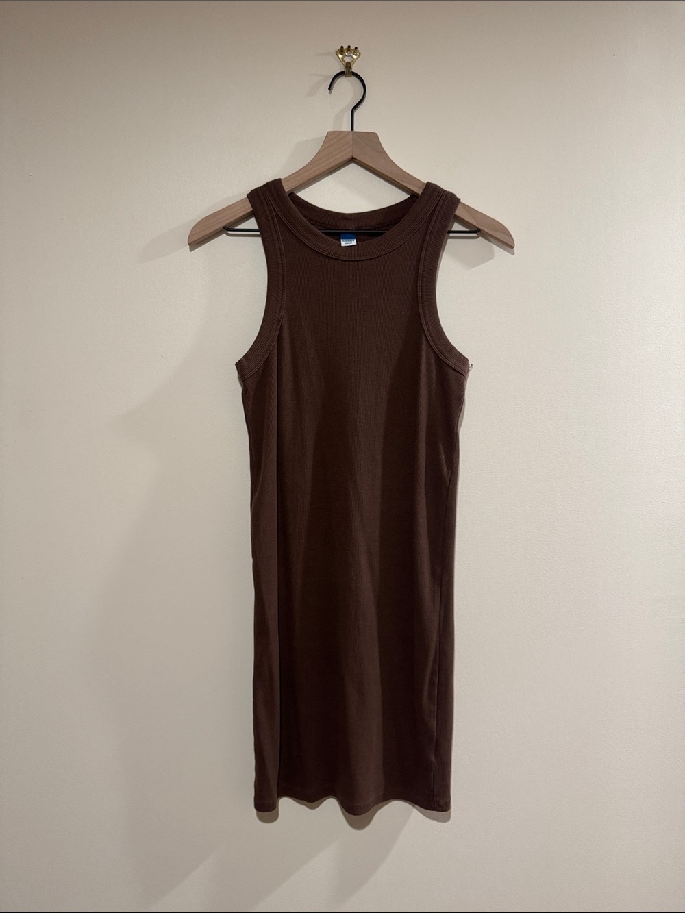 Old Navy Brown Ribbed Mini Dress Size M